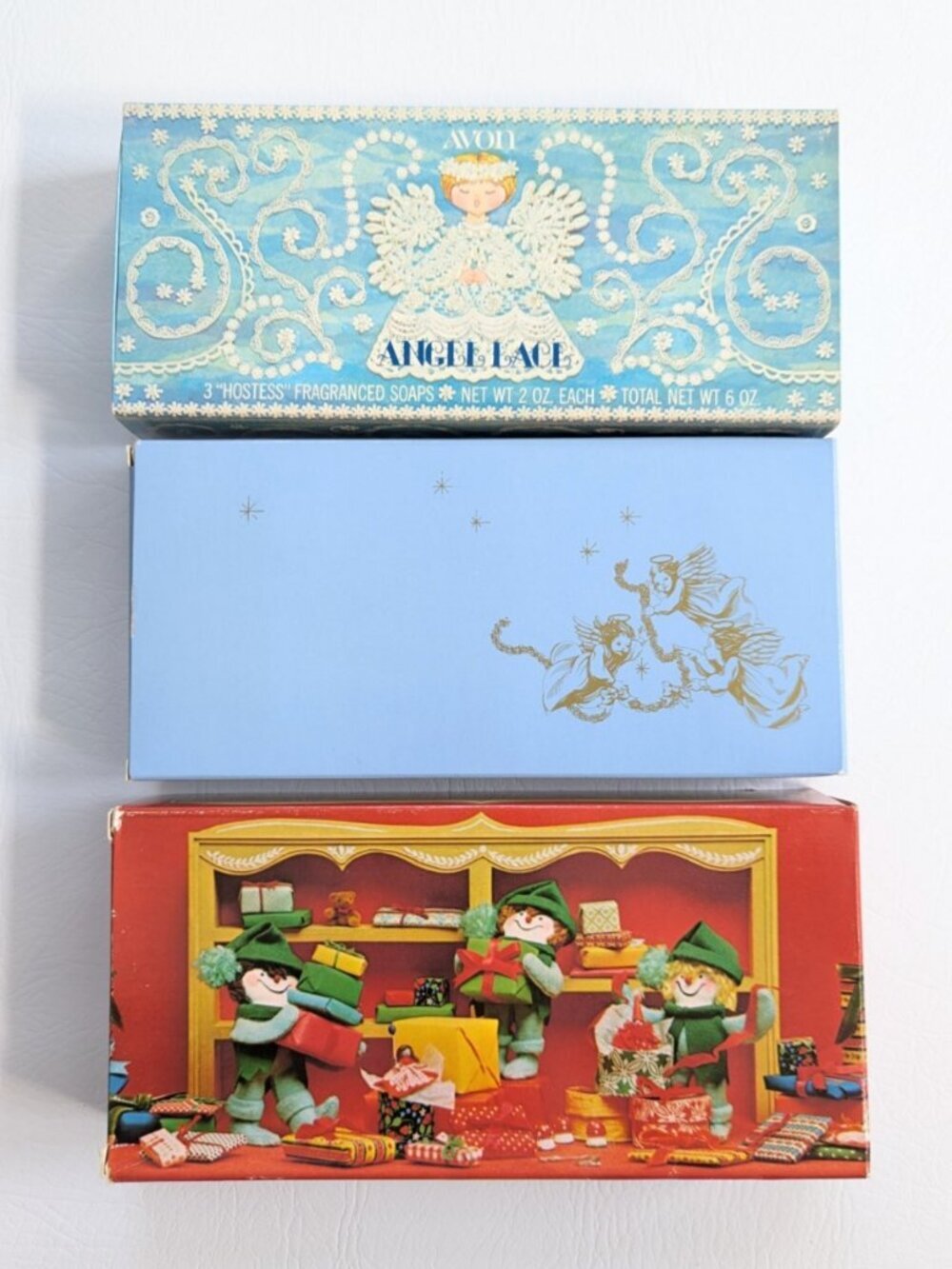 Lot 3 Boxes Vintage 70's Avon Decorative Soap Sets Hostess Soaps Original Boxes